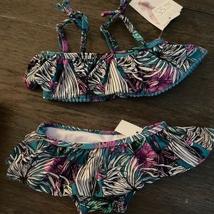 Baby girls Jessica Simpson 2 piece swimsuit.